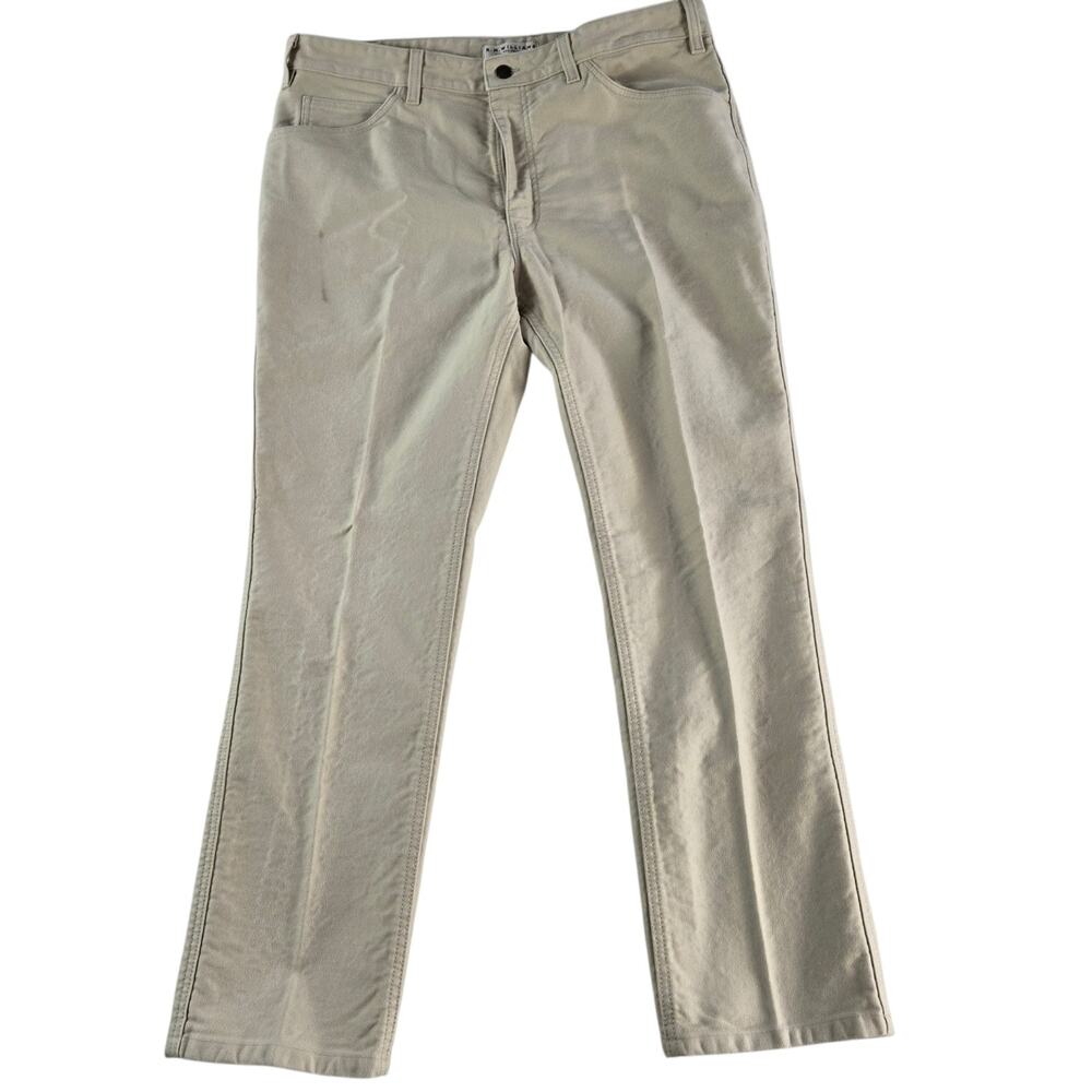 R M Williams Cleanskin Jeans Mens 40 Beige Khaki Heavyweight Cotton Australia